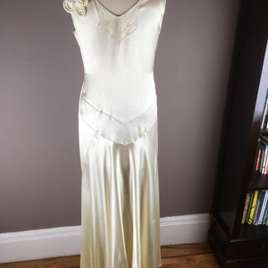 1920s Ivory Silk Satin Wedding Dress - Etsy