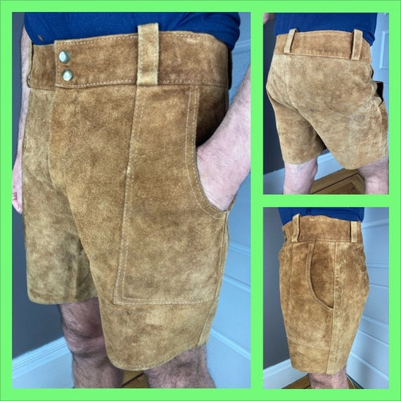 1970s Rust Suede Shorts - 34” - image 1