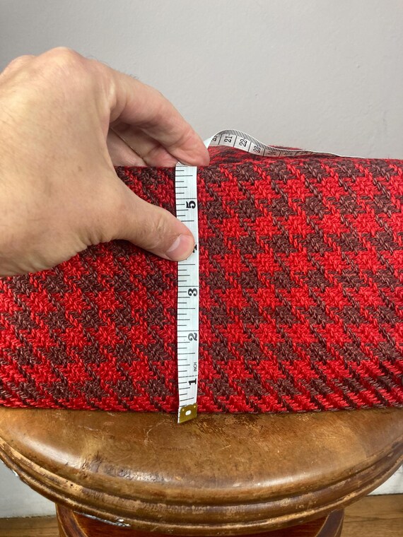 1960s Red Houndstooth Mod Tote Bag - image 10