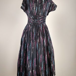 Arresting 1950s cotton atomic print dress image 6