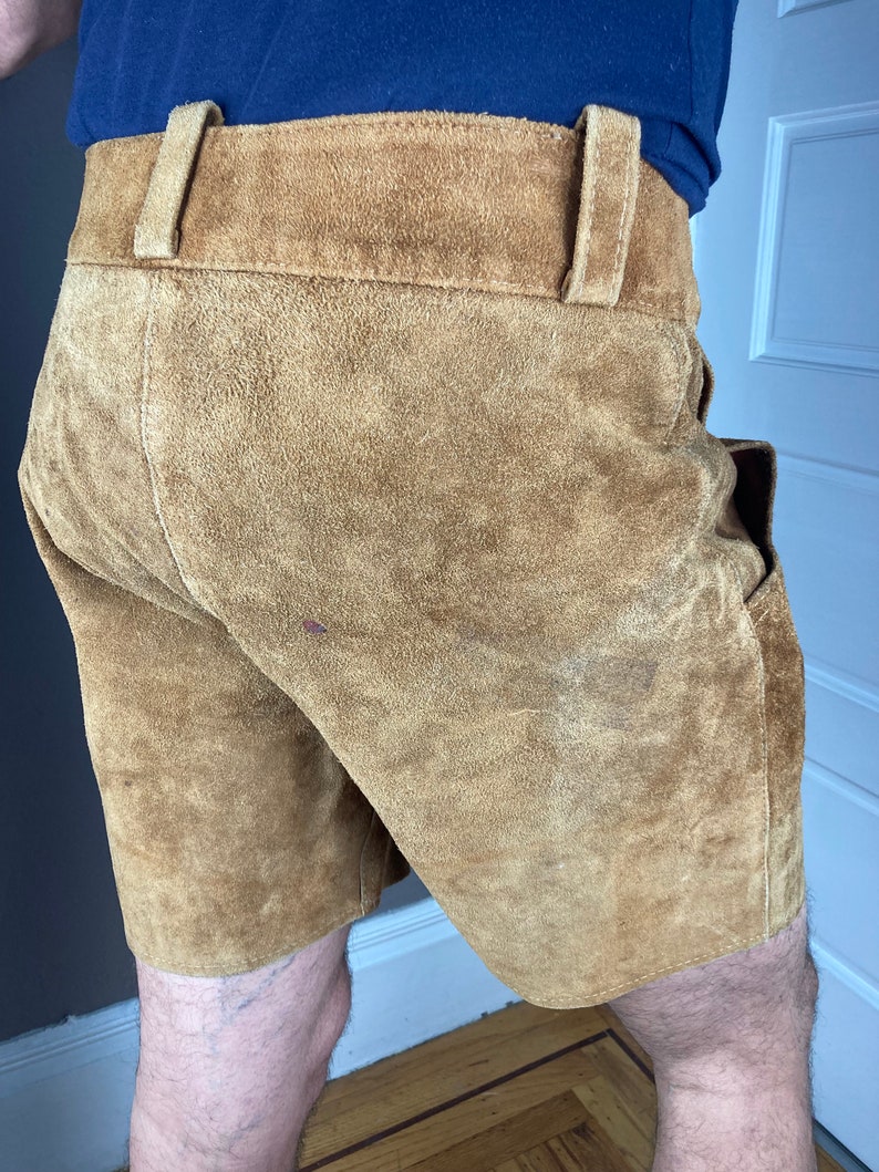 1970s Rust Suede Shorts 34 image 7