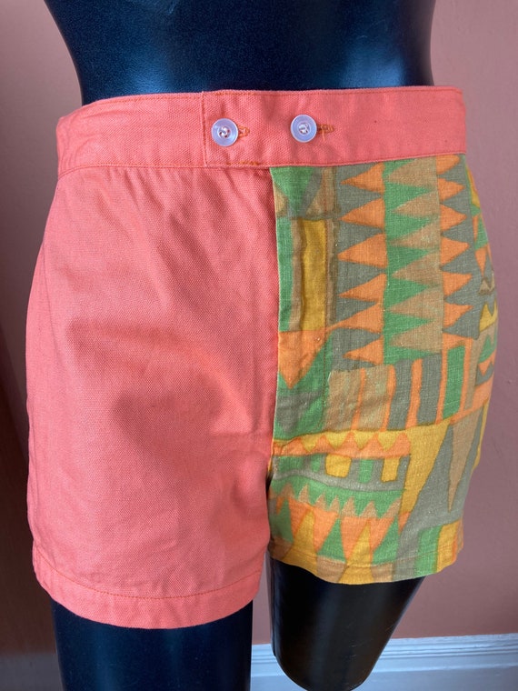 1950s 1960s Don Rancho Hawaiian Tribal Shorts - XS - image 9