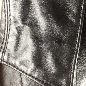 1980s Womens Black Cropped Leather Jacket image 8
