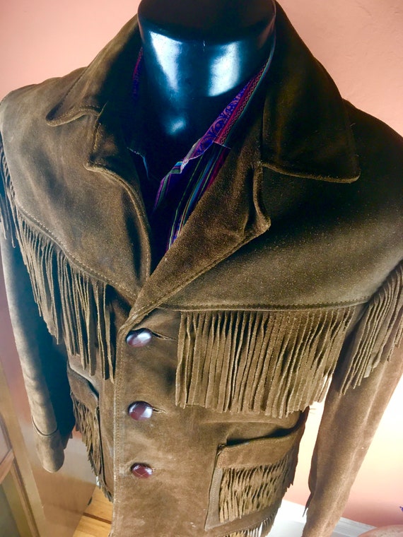 Vintage Fringe Leather Jacket by Schott Rancher 1960's Size 12 