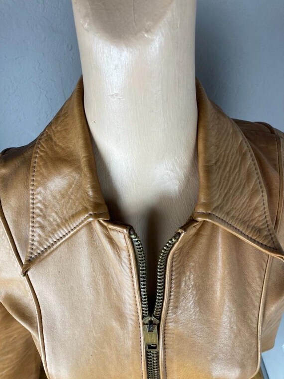 1970s East West Musical Instruments Rocker Leather Jacket - Small