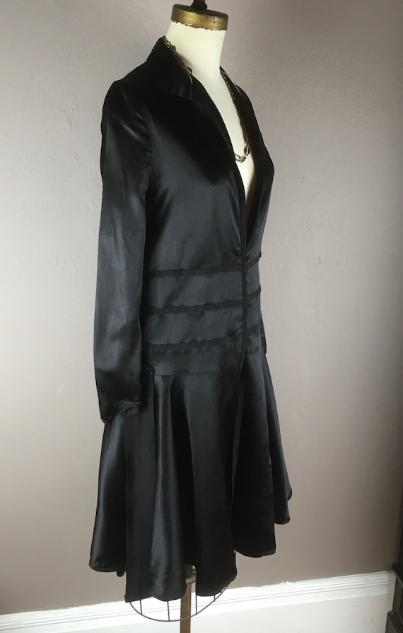 1920s Original Silk Satin Deco Dress - image 2