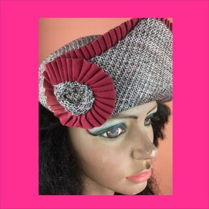 1920s / 1930s Silver and Fuchsia Hat