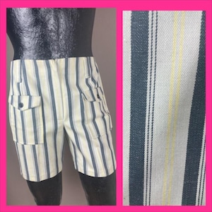1960s Striped Shorts - 30W