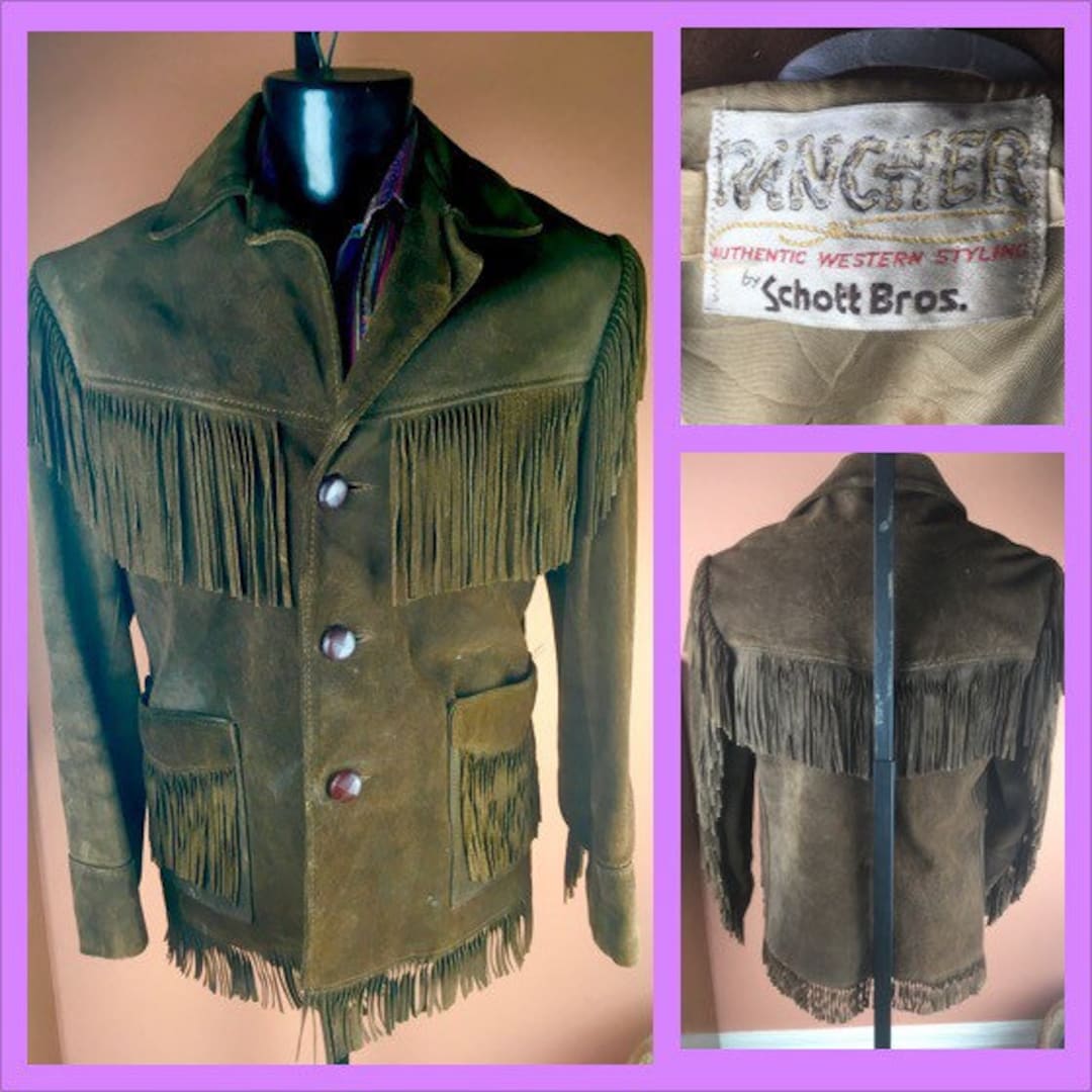 1960s Suede Fringe Jacket Rancher by Schott Easy Rider Western Suede Fringe  Jacket 40R - Etsy