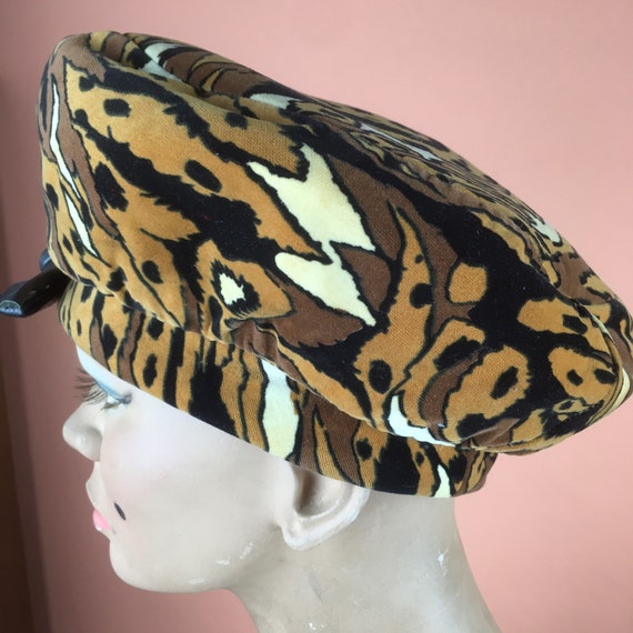 1960s Patrice Leopard Print Mod Hat - image 3