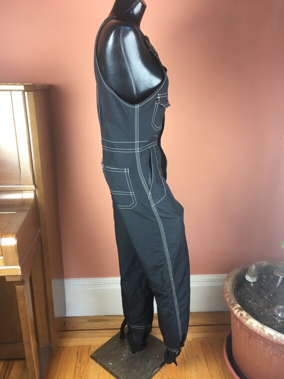 1980s Women’s Black Ski Suit / Ski Overalls - Sma… - image 3