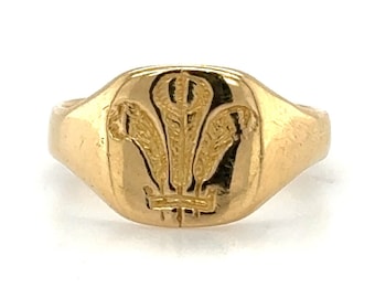 Welsh Gold Signet Ring - 18ct
