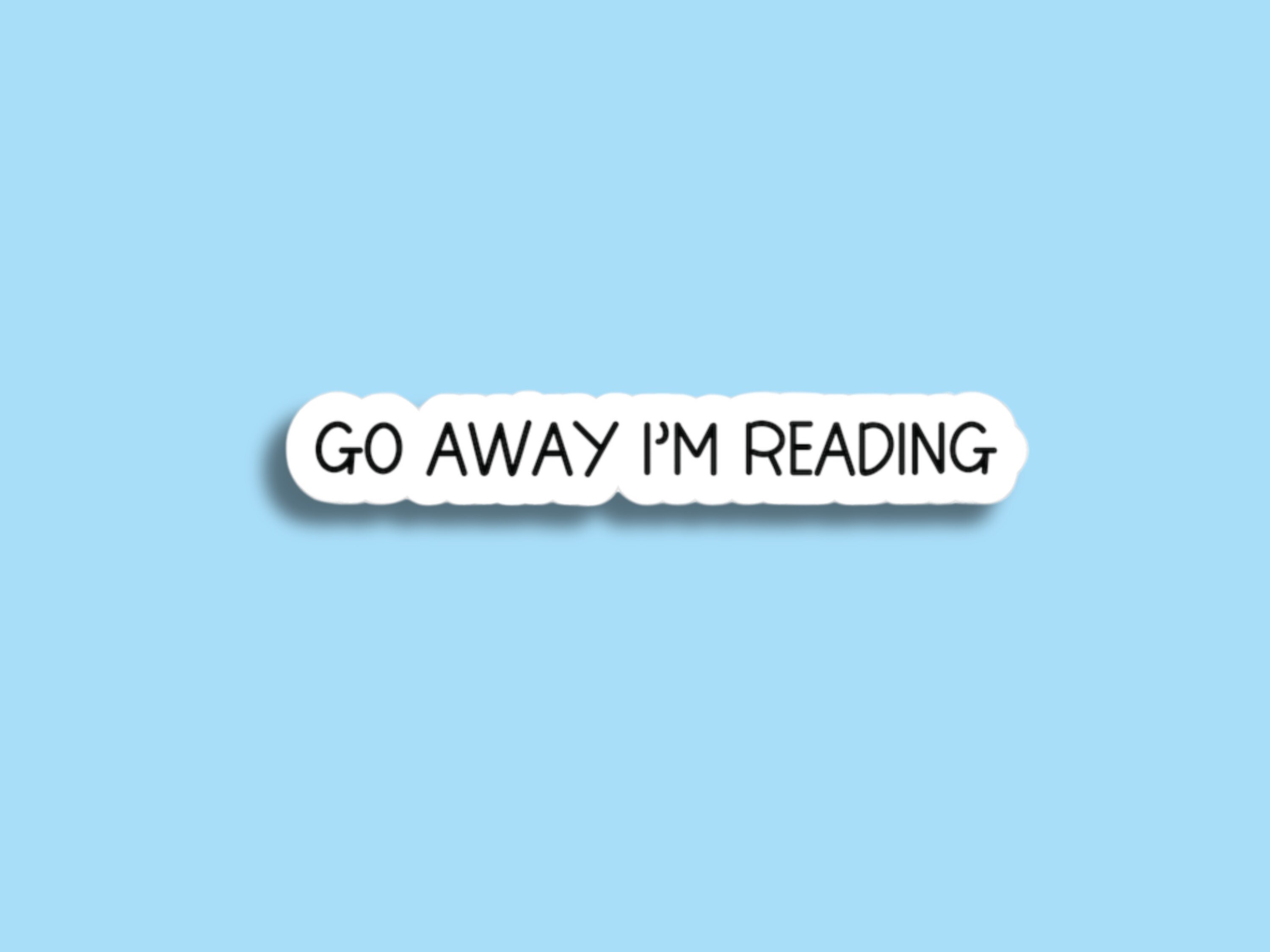 Go Away Im Reading, Funny Stickers, Laptop Decals, Water Bottle Sticker ...