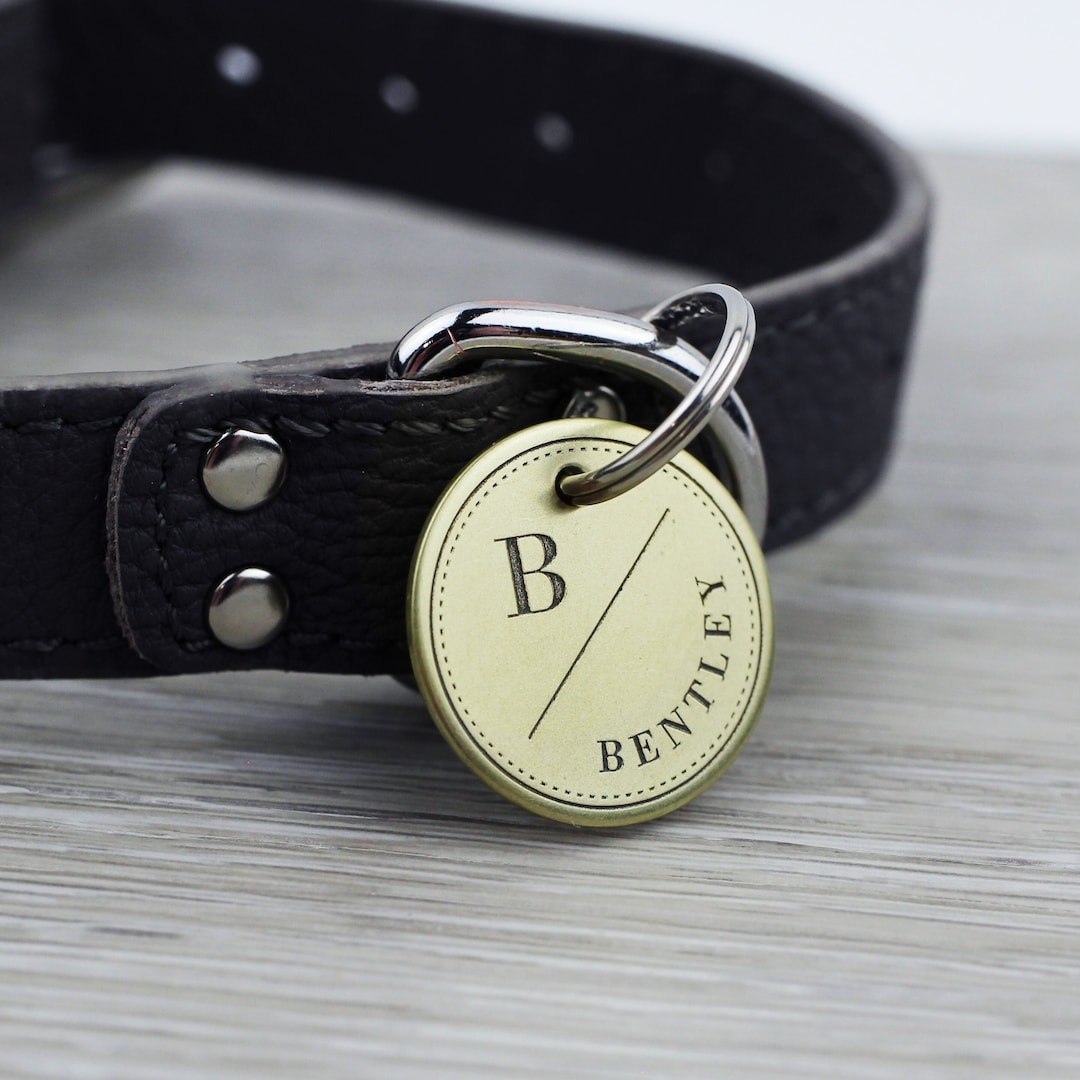 Personalized Pet Tag Classic Monogram Custom Dog Cat Identification