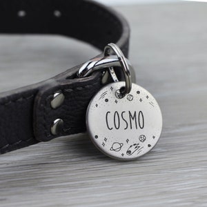 Cosmos 24 in Meteorite and Stainless Steel Dog Tag