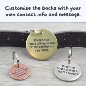 Personalized Pet Tag Space / Planets Custom Dog Cat Identification Tags Round Made in the USA image 2