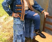 Denim Bustle Skirt