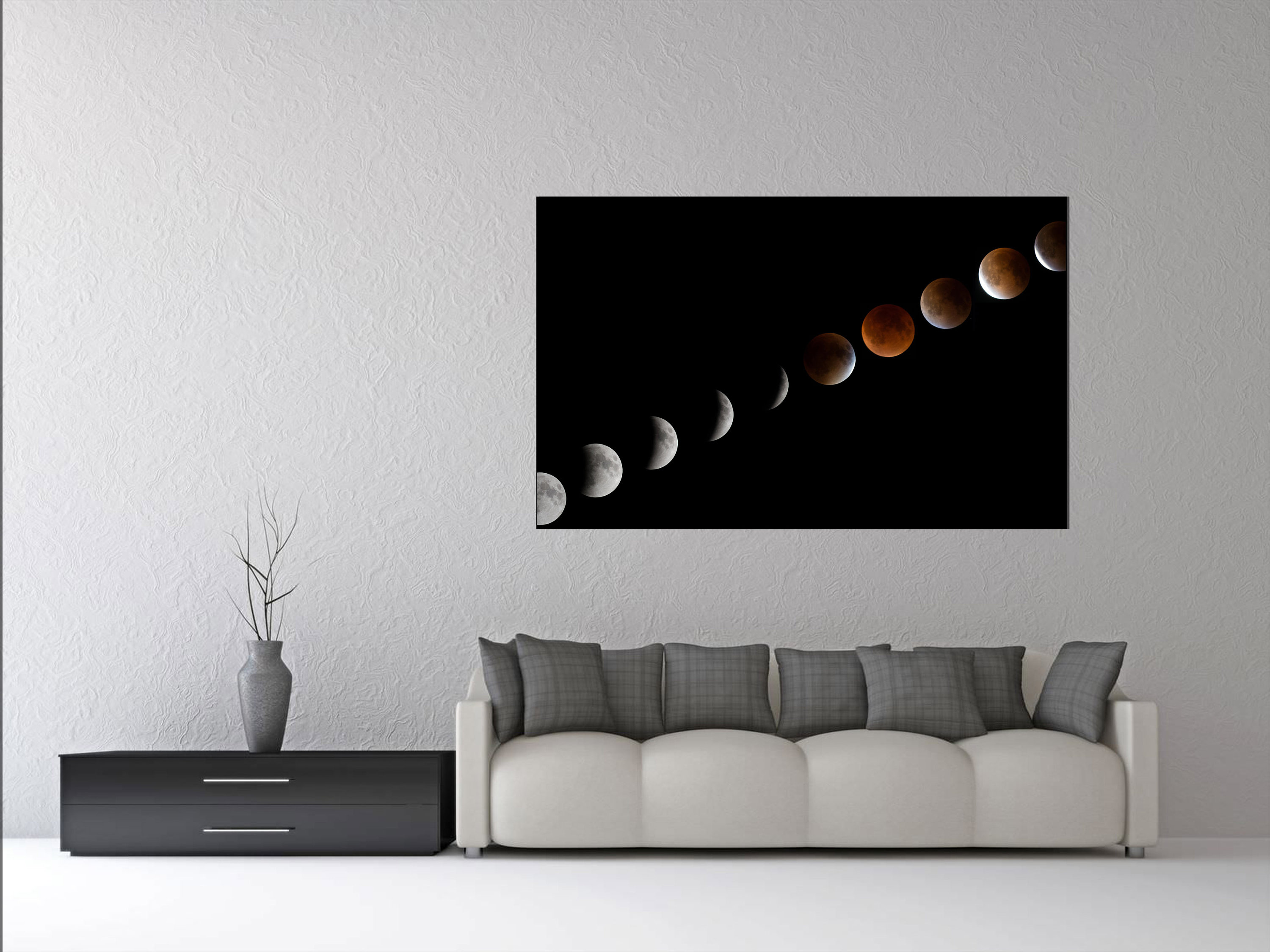 Full moon photo wall art decor moon phases canvas print moon Etsy