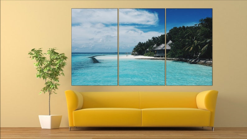 maldives beach palms gift living room decor ocean coastal photo wall art canvas set tropical wall canvas maldives canvas wall decor print