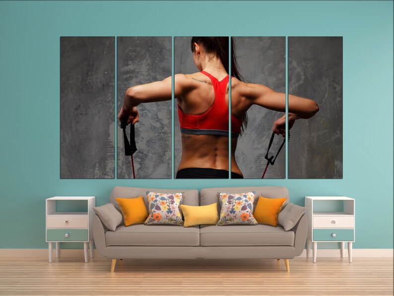 Gym fitness print wall art decor workout sport inspiration | Etsy