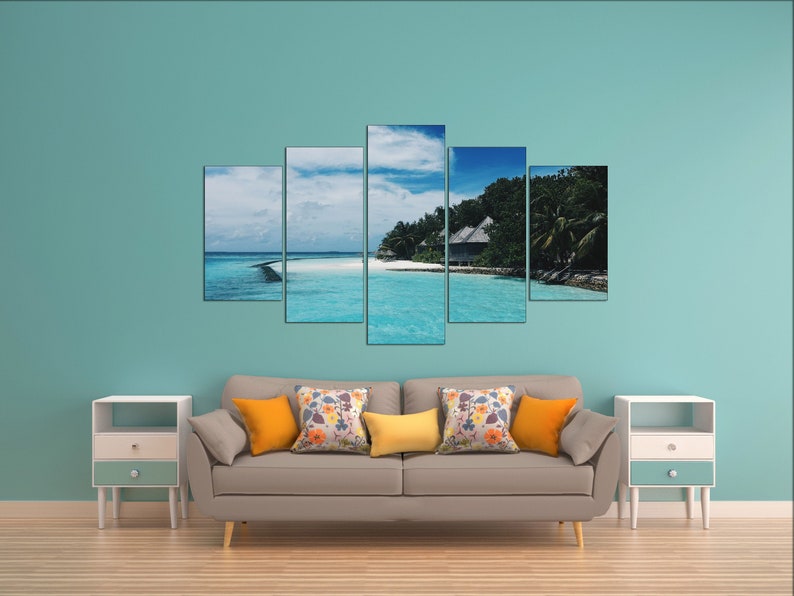 maldives beach palms gift living room decor ocean coastal photo wall art canvas set tropical wall canvas maldives canvas wall decor print