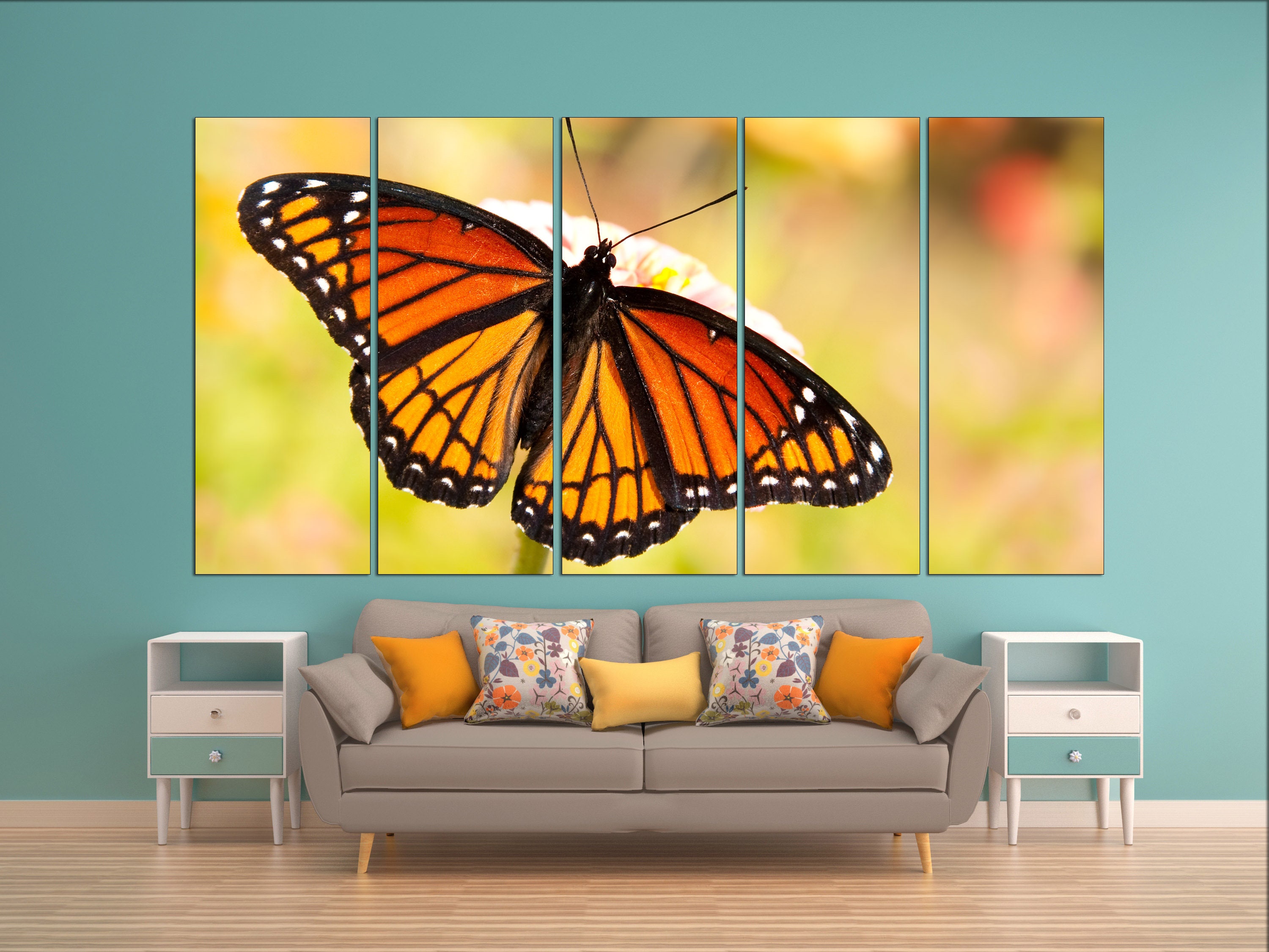 Monarch Butterfly canvas wall art american butterfly photo Etsy