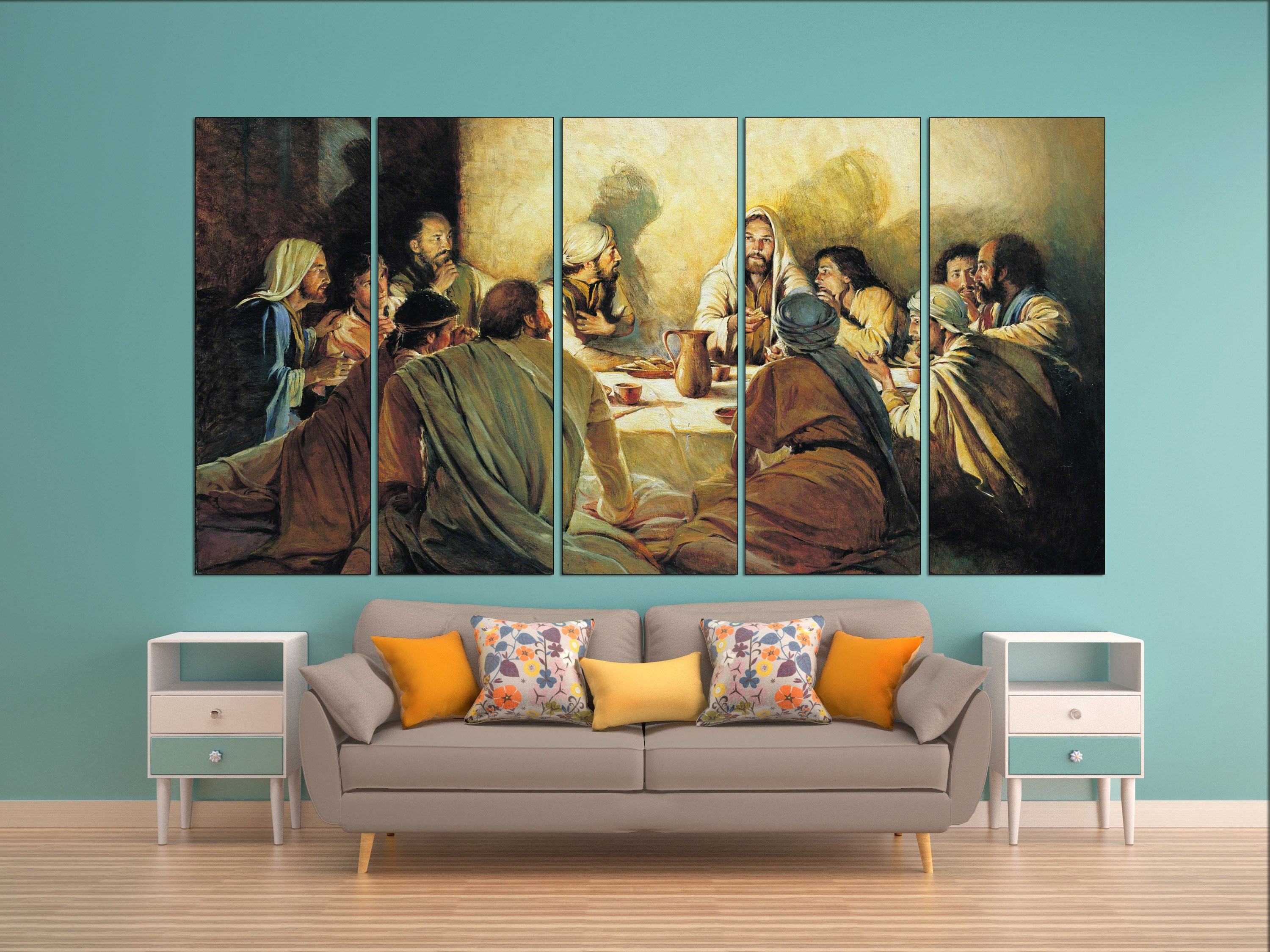 Luca S Das Letzte Abendmahl Kreuzstichset - 130x56cm Baumwoll-Stickerei