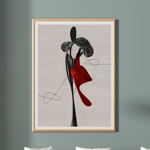 Abstract Matador Drawing, Drawing Printable Wall Art, Spanish Matador Minimalist Drawing Print for Instant Download
