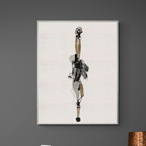 Modern abstract printable painting, Instant download, Abstract drawing wall art, 30x40 abstract print, Abstract figure with neutral colors