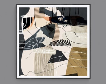 Minimalist Woman Line Art Print: Modern Abstract (Digital Download)