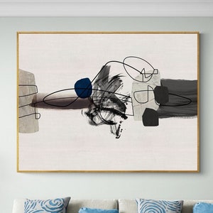 Abstract printable art, Large abstract wall art for instant download, Abstract drawing print