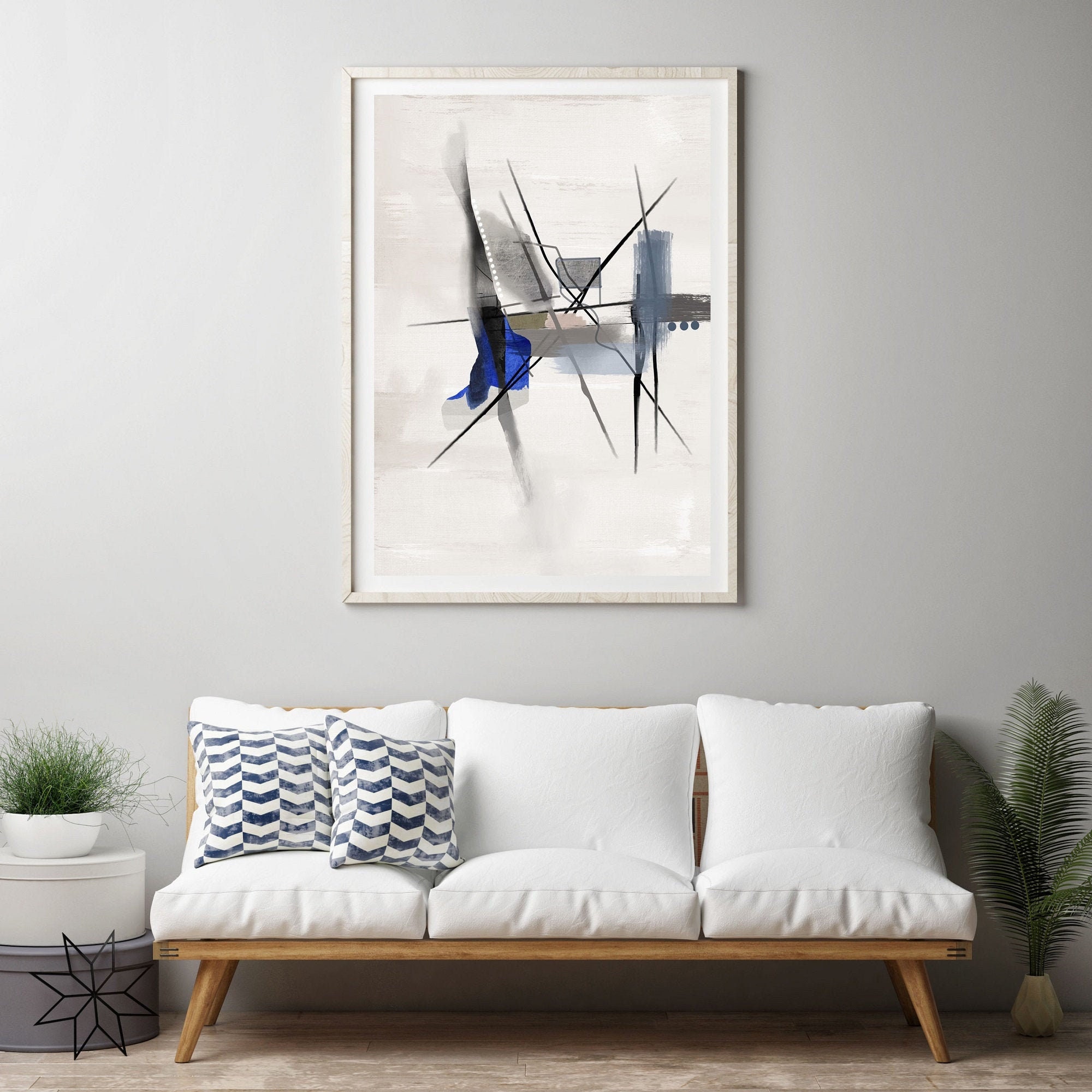 Abstract Art Drawing Print, Printable Abstract Drawing Wall Art