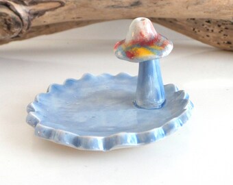 Caterpillar on a Fairy Mushroom Incense holder