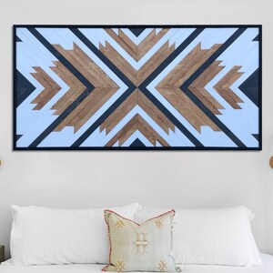 Geometric Wood Wall Art | Modern Farmhouse Wood Wall Art - Rustic Wood Wall Art | Vintage Geometric Wood Wall Art