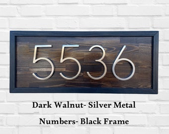 Framed House Number Plaque, Wood Address Sign, Address Sign, Beach Cottage Sign, House Number Plaque, Outside House Number Plaque