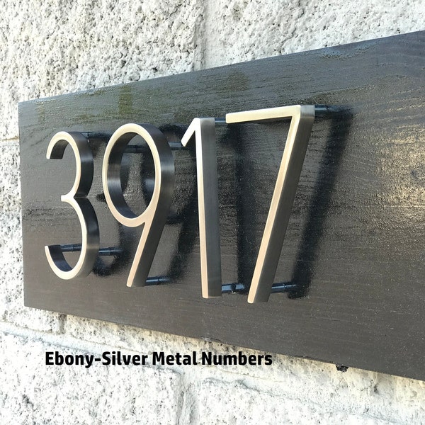 Modern Floating Number Wood Address Sign For Home or Office, Home Wood Address Sign, Modern House Numbers, House Warming gift, New Home Gift