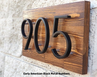 Wood Art Custom House Numbers Address Plaque Woodworking Home Sign Woodcraft Outdoor Plaques