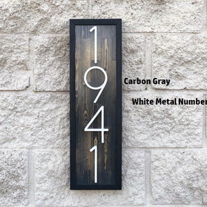 Address Plaque Vertical, Vertical House Numbers, Modern House Numbers Vertical, House Number Plaque, House Number sign, Vertical