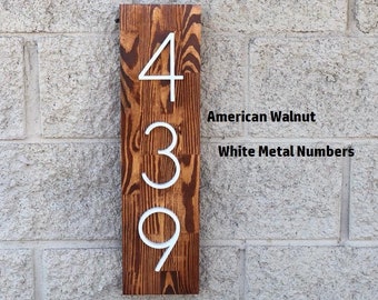 House Number Sign- House Number Plaque, Street Number Sign Vertical, Wood Number Plaque, Address Numbers, Wood Plaque Outside House Sign