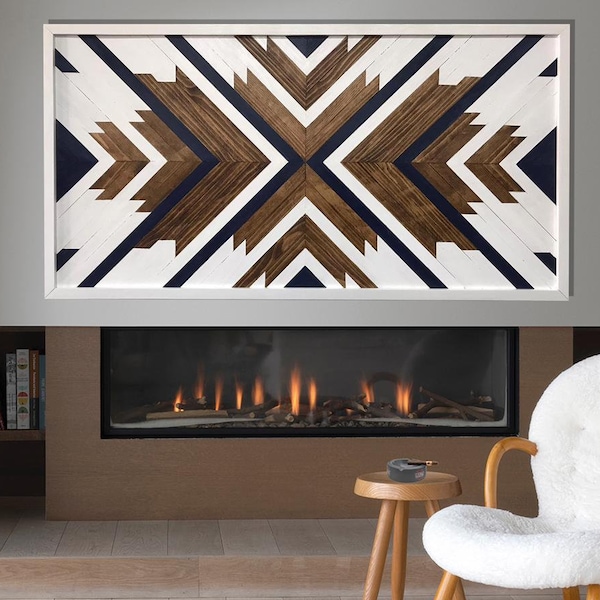 Geometric Wood Wall Art | Modern Farmhouse Wood Wall Art - Rustic Wood Wall Art | Vintage  Geometric Wood Wall Art