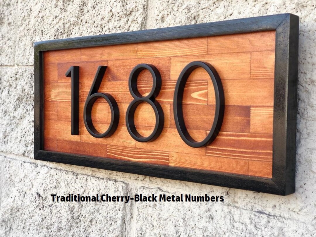 House Number Plaque House Number Sign Horizontal, Street Number Sign