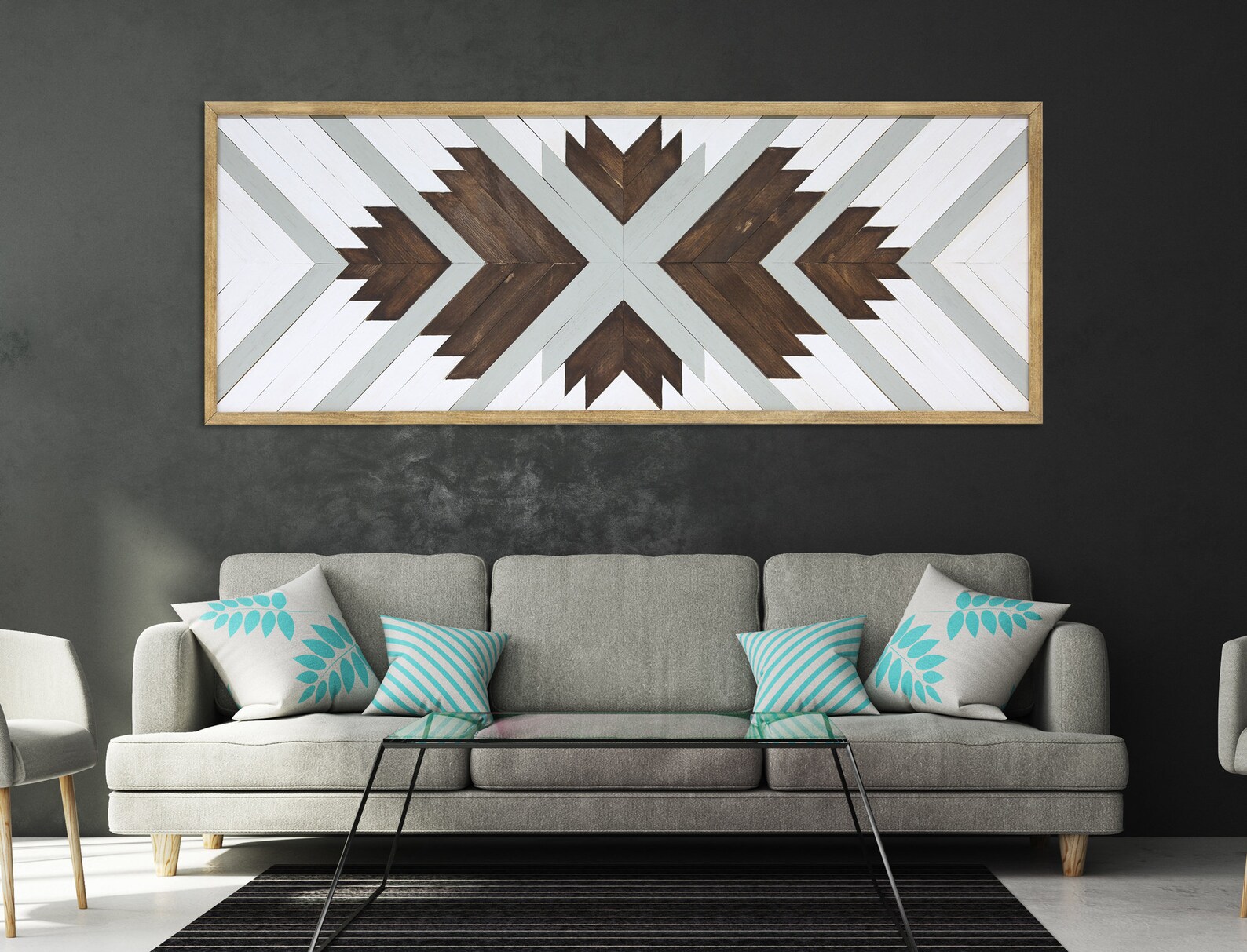 Native Wood Wall Art Modern Vintage Wood Wall Art Rustic Etsy