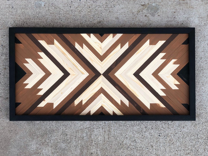 Brixon Geometric Wood Wall Art Wood Wall Art Reclaimed Wood Etsy