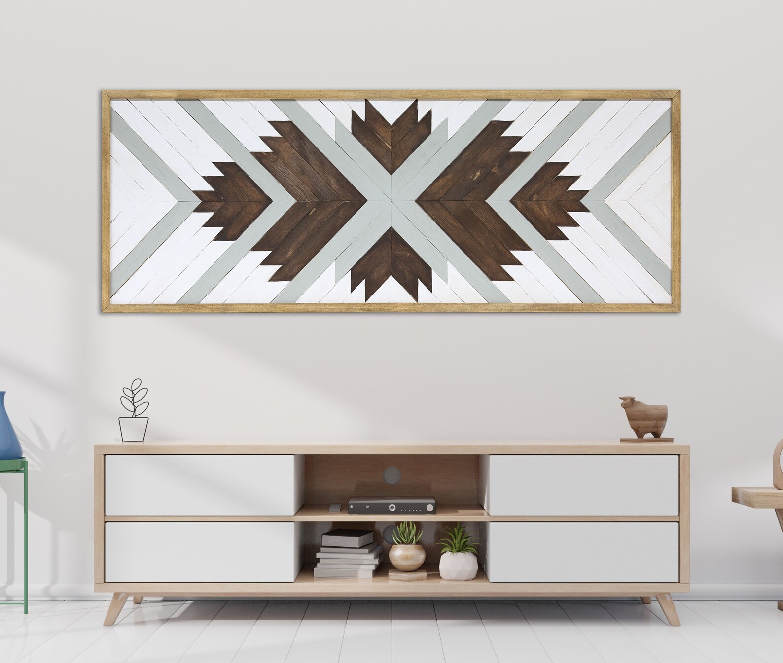 Native Wood Wall Art Modern Vintage Wood Wall Art Rustic Etsy