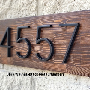 Moderne Hausnummer Plakette, Nummernschild, Holz Adressnummern, Adressschild, Strand Cottage Schild, Hausnummer Plakette, Hausnummer Plakette Bild 8
