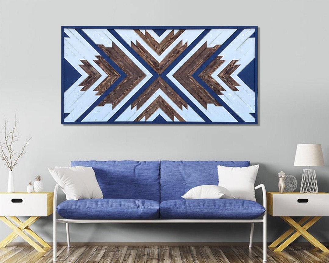 Large Wood Wall Art for Living Room Wall Decor | Modern Vintage Wood ...