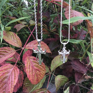 Sterling Silver Cross Necklace: Hunting, Faith & Fishing Pendant - Unique Religious Gift for Outdoor Enthusiasts