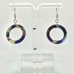Round Resin Drop Earrings