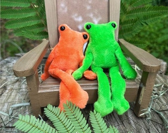 Silly Frog Plushy Pocket Size Toy Stuffed Animal gift Cottagecore