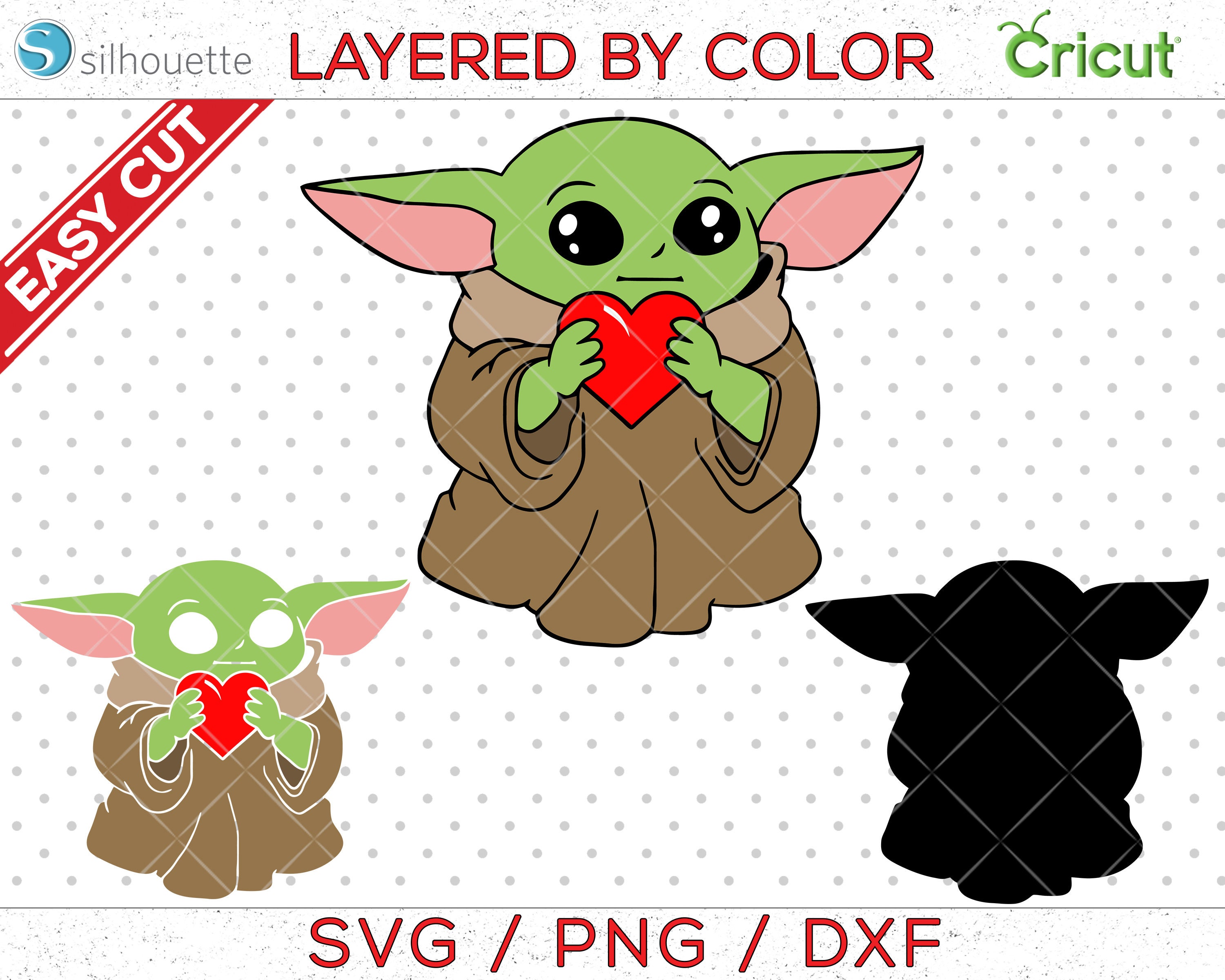 Download Baby Yoda svg Baby Yoda Love Baby Yoda heart svg Yoda | Etsy